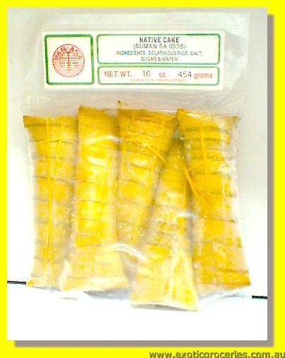 A package of Pagasa Suman Sa Ibos 454g, showcasing the traditional Filipino suman wrapped in fragrant coconut leaves.