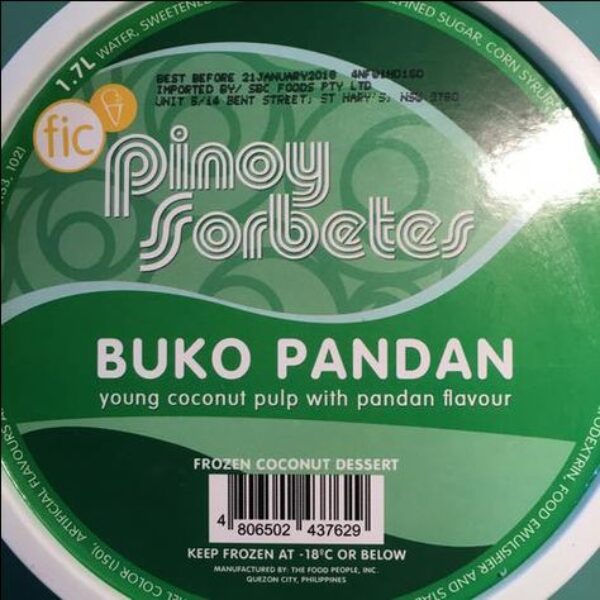Pinoy Sorbetes Buko Pandan 1.7L