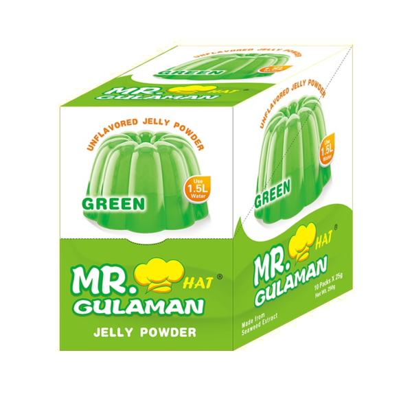Mr Gulaman Jelly Powder Unflavored Green 10x24g 250g
