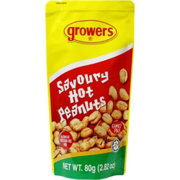 Growers Savory Hot Peanuts 80g