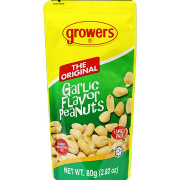 Growers Garlic Flavor Peanuts 80g