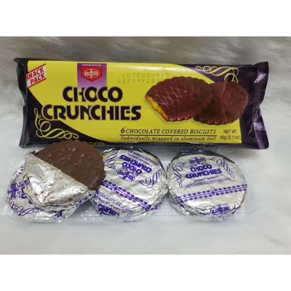 Fibisco Choco Crunchies Chocolate Covered Biscuits 200g