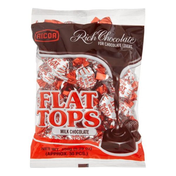 Ricoa Flat Tops Milk Chocolate 150g