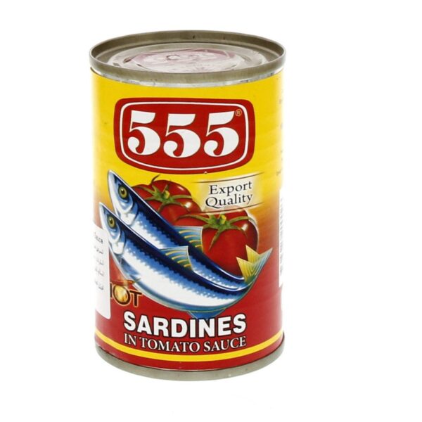 555 Sardines in Tomato Sauce Hot 155g.