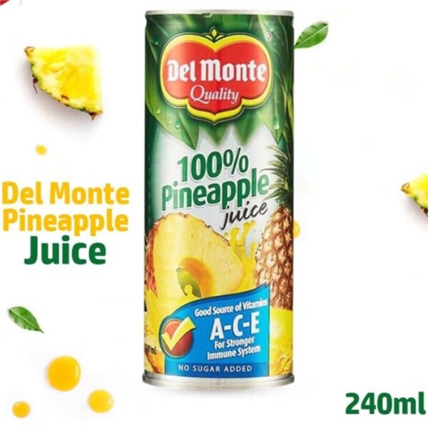 Del Monte 100% Pineapple 240ml