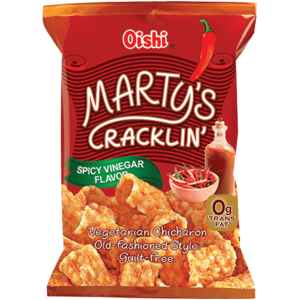 Oishi Marty's Cracklin' 90g Spicy Vinegar Flavor