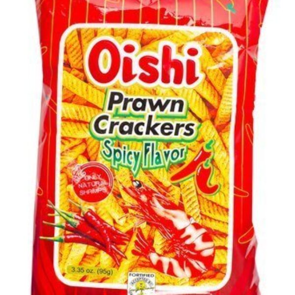 Oishi Prawn Crackers hot spicy 95g