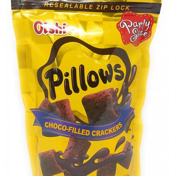 Oishi Pillows Choco-Filled Crackers Party Size 150g