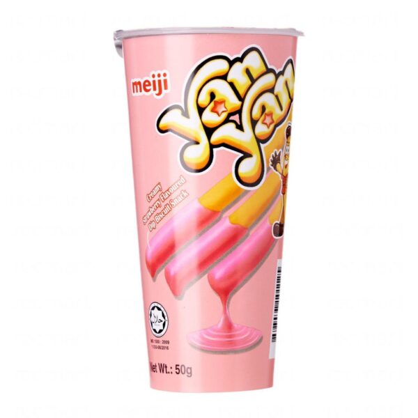 Meiji Yan Yan Strawberry Dip Biscuit Snack 50g