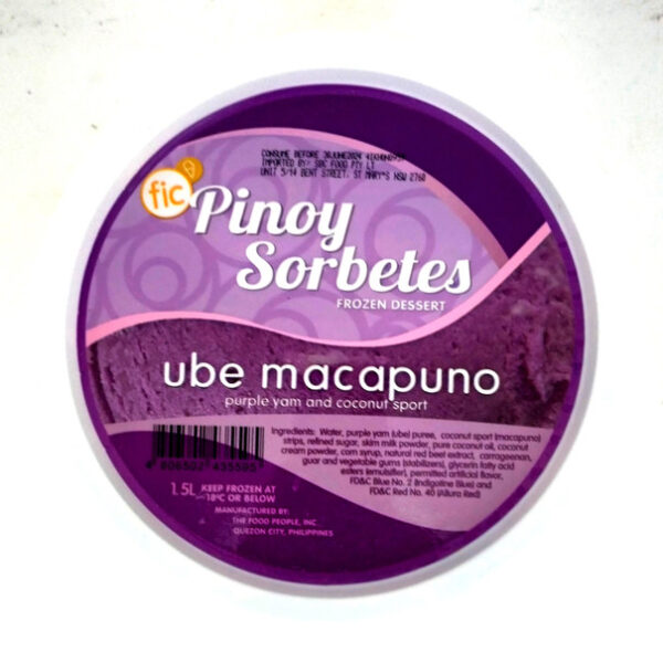 Pinoy Sorbetes UBE MACAPUNO Frozen Dessert 1.5L