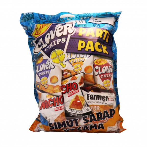 Leslie Clover Chips Party Packs 366g