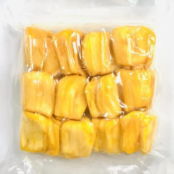 A pack of Golden Choice Frozen Jackfruit 400g, showcasing tropical sweetness and versatility.