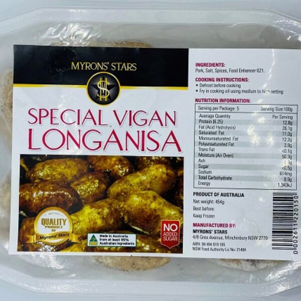 Myron's Special Vigan Longanisa.