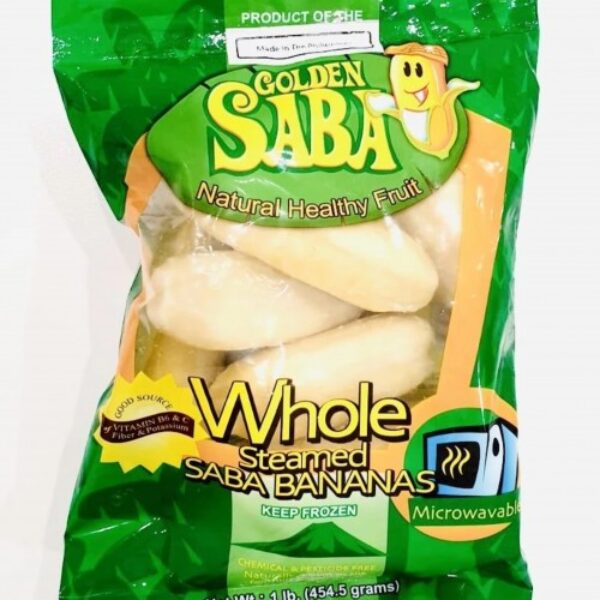 Golden Saba 454.5g Whole Steamed Saba Bananas Frozen