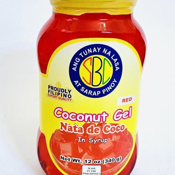 SBC Coconut Gel Nata de Coco in syrup Red 340g